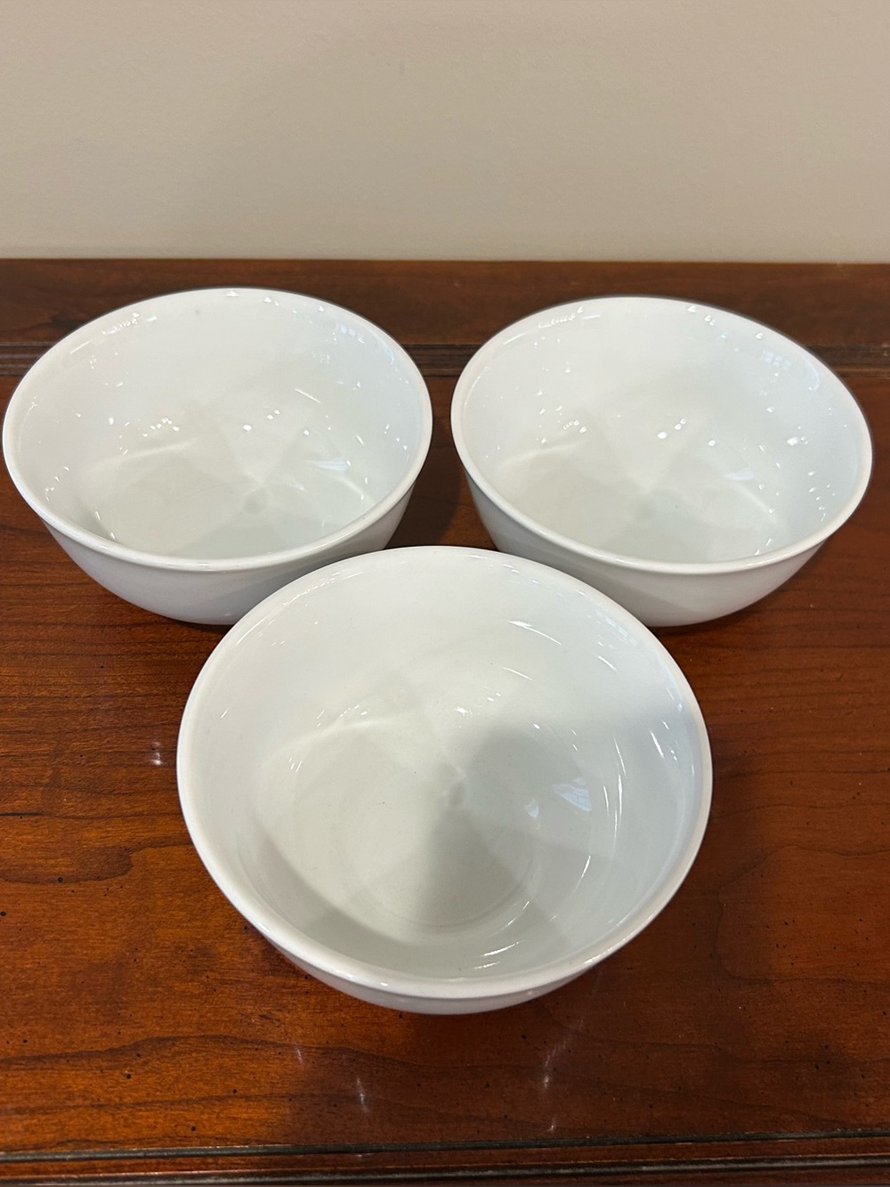 Fitz and Floyd "Everyday White" 3 porcelain bowls